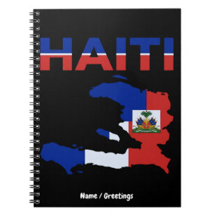 Haitian Pride Haiti Flag Map Heritage Design Notebook