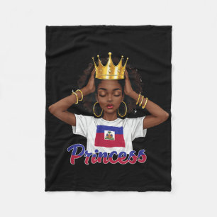 Haitian Princess Haiti Independence Flag Day 1804  Fleece Blanket