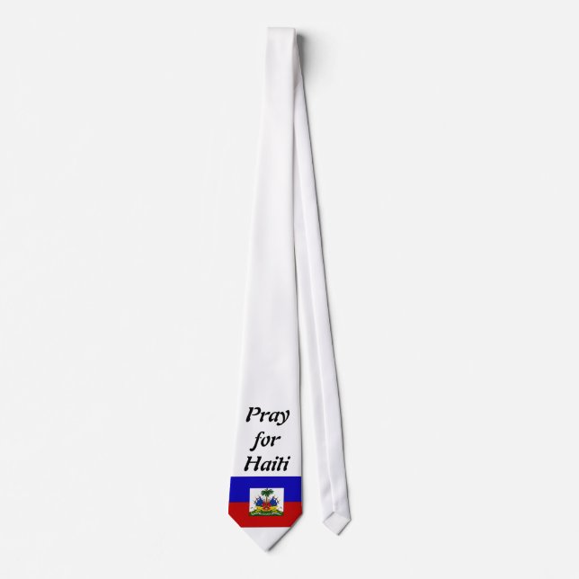 HaitianFlag, Pray for Haiti Tie (Front)