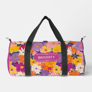 Haiverty Crowded Blooms Modern Floral Duffle Bag