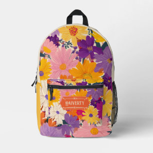 Haiverty Crowded Blooms Modern Floral Printed Backpack