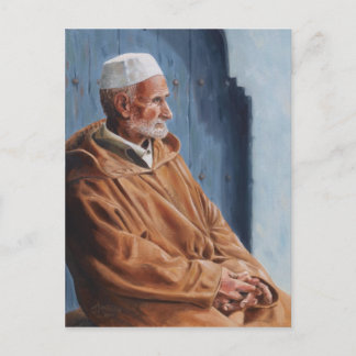 Haj - Postcard painting of a Moroccan