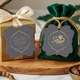 Hajj Mabroor Étiquette de Cadeau Islamique Personn