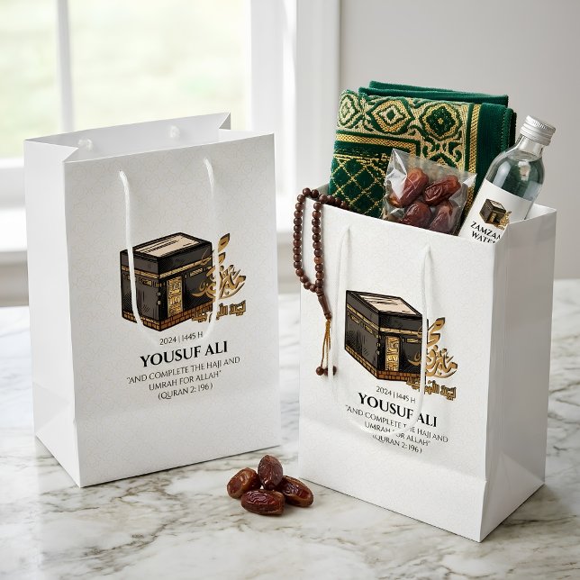 HAJJ MABRUR PERSONALIZED MEDIUM GIFT BAG (Creator Uploaded)