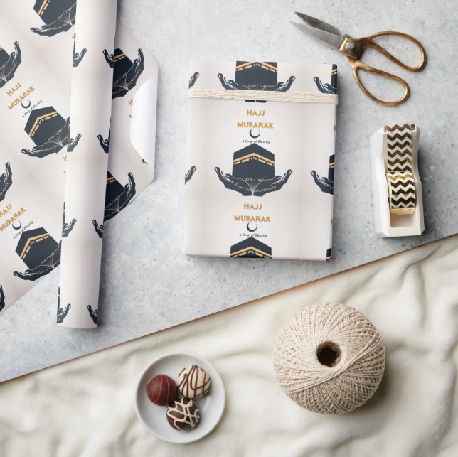 Hajj Mubarak Personalized Gift Wrapping Paper (Crafts)