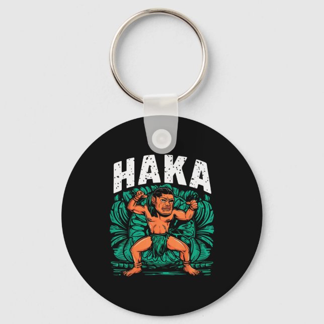 Haka Dance Funny Maori Dance Culture Outfit  Keychain (Front)