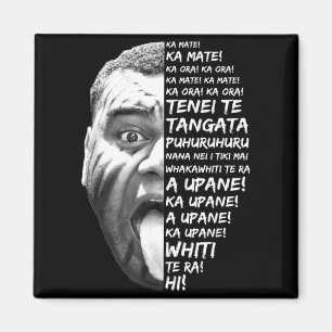Haka New Zealand Maori New Zealand Fans Rugby  Magnet