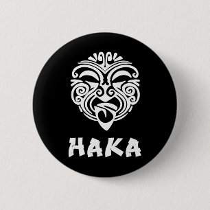 Haka New Zealand Rugby Fans Maori Haka Dance  2 Inch Round Button