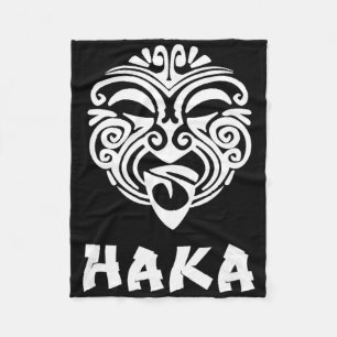 Haka New Zealand Rugby Fans Maori Haka Dance  Fleece Blanket