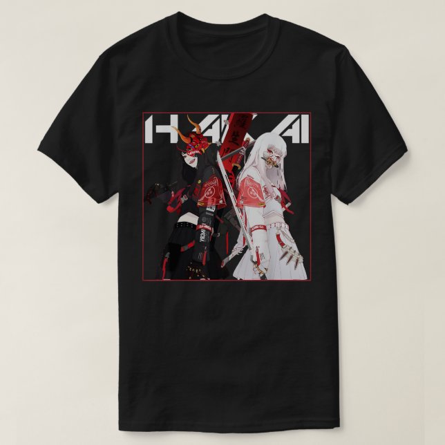 Hakai Cyborg Samurai Girl Aesthetic Japanese Robot T-Shirt (Design Front)