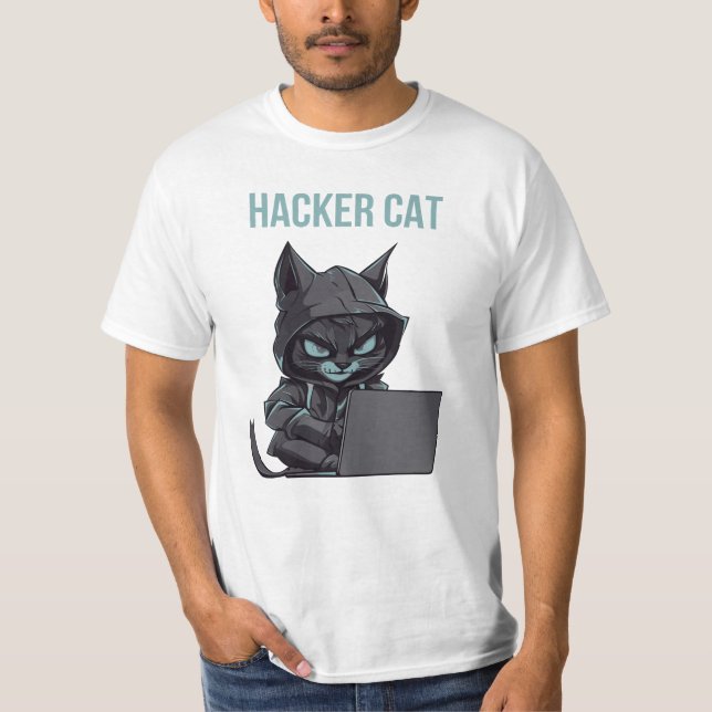 Haker Cat T-Shirt (Front)