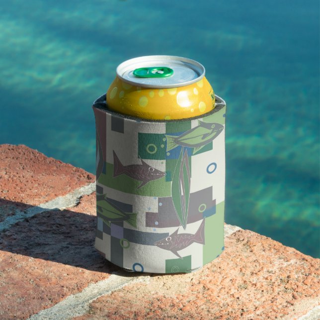Hakki ornament with fish.  can cooler (In Situ Pool)