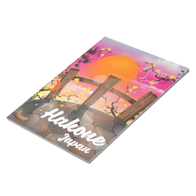 Hakone japan blossom poster. notepad (Angled)
