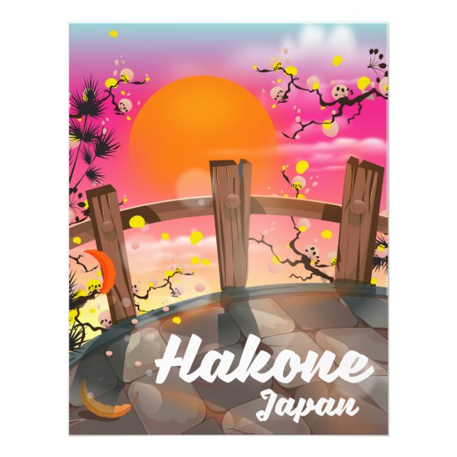 Hakone japan blossom poster. photo print (Front)