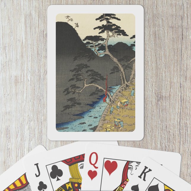 Hakone, Japan: Vintage Woodblock Print Playing Cards (Hakone, Japan Playing Cards- Table View)