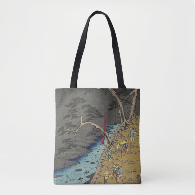 Hakone, Japan: Vintage Woodblock Print Tote Bag (Front)