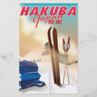 Hakuba Japanese travel poster.
