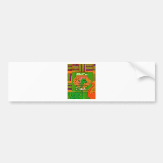 Hakuna Giraffe Art Print Bumper Sticker (Front)