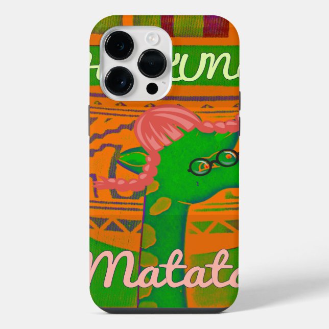 Hakuna Giraffe Art Print iPhone Case (Back)