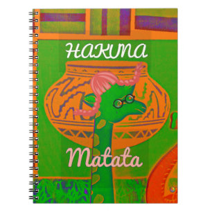 Hakuna Giraffe Art Print Notebook