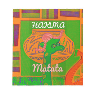 Hakuna Giraffe Art Print Notepad