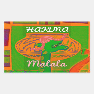 Hakuna Giraffe Art Print Sticker