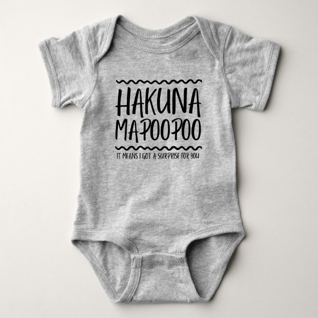 HAKUNA MAPOOPOO FUNNY BABY BODYSUIT (Front)