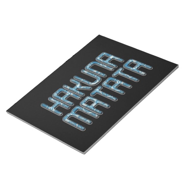 Hakuna Matata 3D Art Print Notepad (Angled)