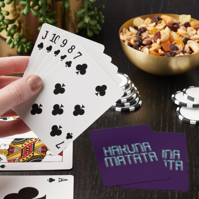 Hakuna Matata 3D Art Print Playing Cards (In Situ)