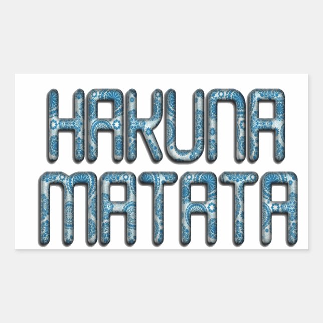 Hakuna Matata 3D Art Print Sticker (Front)