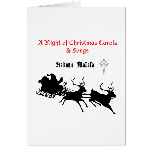 HAKUNA Matata a Night of Christmas Carols & Songs (Front)