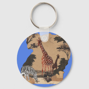 Hakuna Matata African Animals Pride lands.png Keychain