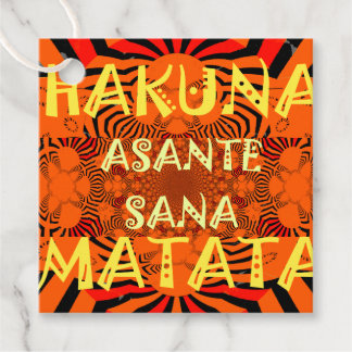 Hakuna Matata Asante Sana: Vibrant African Zebra G Favour Tags