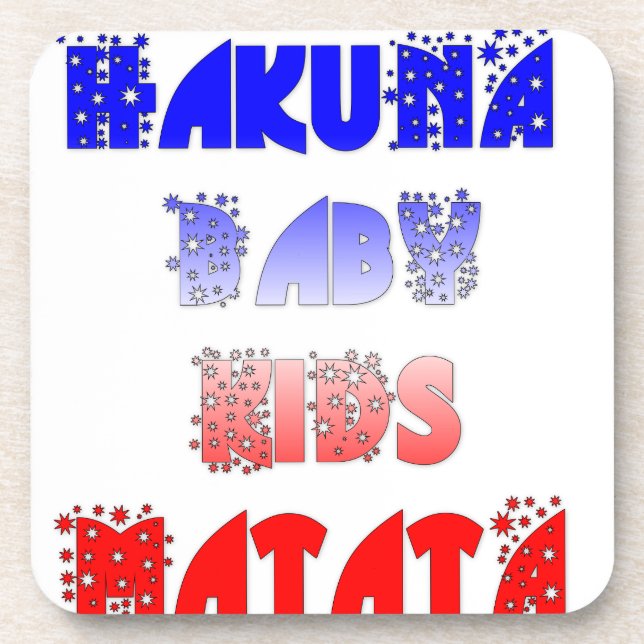 Hakuna Matata Baby & Kids: French Colour Design Coaster (Front)