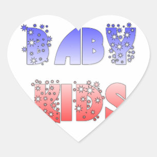 Hakuna Matata Baby & Kids: French Colour Design Heart Sticker