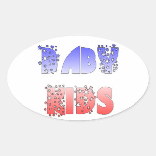 Hakuna Matata Baby & Kids: French Colour Design Oval Sticker