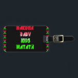 Hakuna Matata Baby Kids Gifts  amazing  colour des Luggage Tag<br><div class="desc">Hakuna Matata Baby Kids Gifts amazing colour design. Cool text with infinity baby kids amazing design art. The perfect gift for baby kids boys and girls as an inspiration colours design and text. The colours black, baby pink, yellow and purple are just amazing for this kids design as a gift...</div>