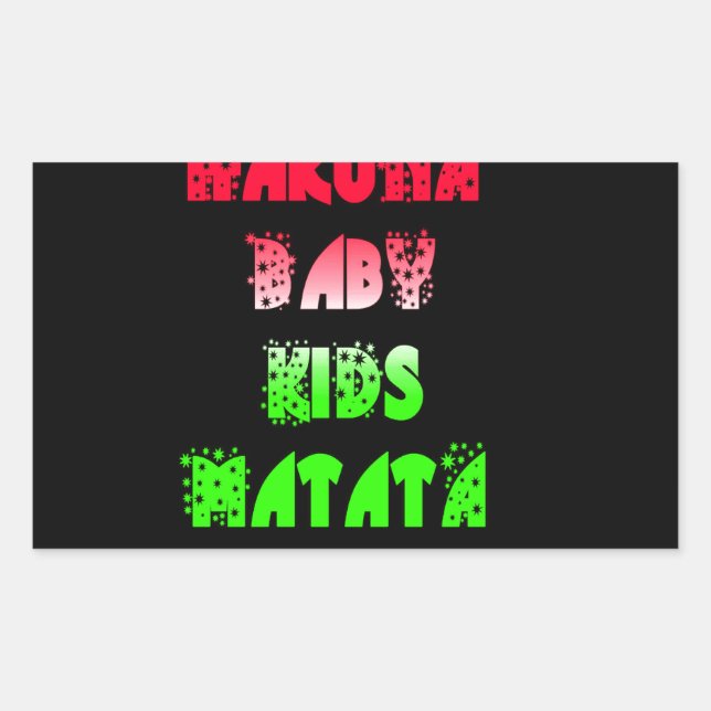 Hakuna Matata Baby Kids Gifts  amazing  colour des Sticker (Front)