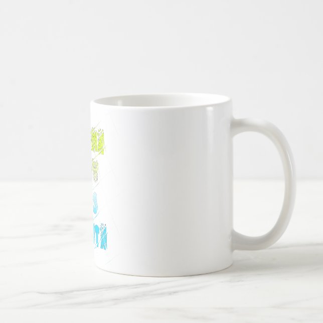 Hakuna Matata Baby Kids Happy Colours Art Print De Coffee Mug (Right)