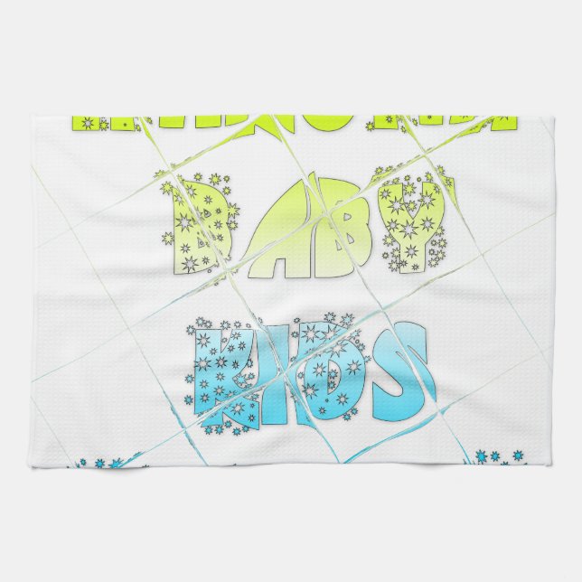 Hakuna Matata Baby Kids Happy Colours Art Print De Kitchen Towel (Horizontal)