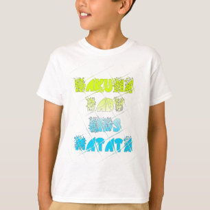 Hakuna Matata Baby Kids Happy Colours Art Print De T-Shirt
