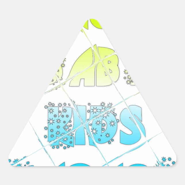 Hakuna Matata Baby Kids Happy Colours Art Print De Triangle Sticker (Front)