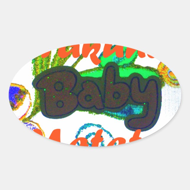 Hakuna Matata Baby.png Oval Sticker (Front)