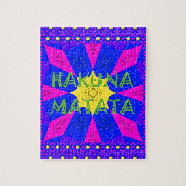 Hakuna Matata Beautiful Amazing Design Colours Jigsaw Puzzle (Vertical)