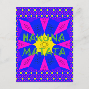 Hakuna Matata Beautiful Amazing Design Colours Postcard