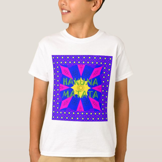 Hakuna Matata Beautiful Amazing Design Colours T-Shirt (Front)