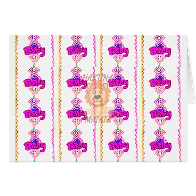 Hakuna Matata: Beautiful Baby Lion Design Motif (Front Horizontal)