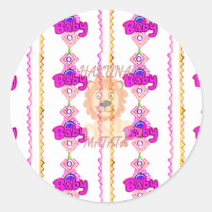 Hakuna Matata: Beautiful Baby Lion Design Motif Classic Round Sticker