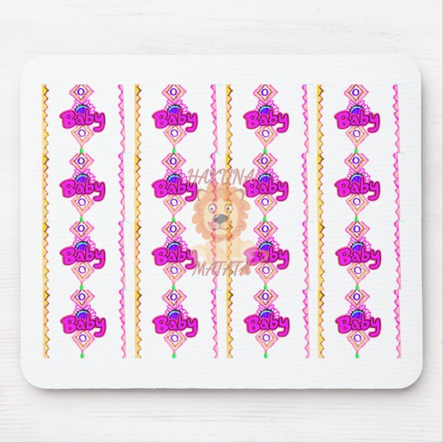 Hakuna Matata: Beautiful Baby Lion Design Motif Mouse Pad (Front)