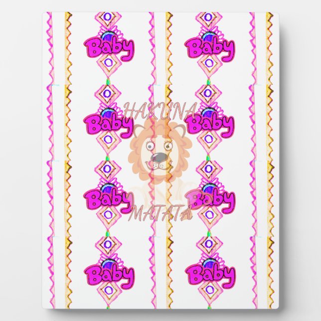 Hakuna Matata: Beautiful Baby Lion Design Motif Plaque (Front)